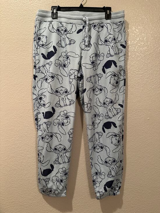 Disney Pants - NWOT Disney Stitch Blue drawstring pocket Sweatpants pajama pants L XL